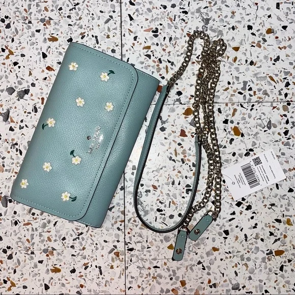 Kate Spade Darcy Embroidered Leather Chain Wallet - Picture 4 of 5